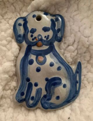 Vintage M A Hadley Pottery Puppy Dog Ornament Wall Decoration Mid Century