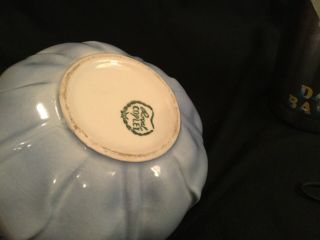Vintage Royal Copley Bowl with Blue Bird Pink & Blue vase Marked Green Label 4