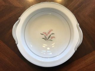 Vintage 5421 Noritake Crest Round Vegetable Serving Bowl Pink Lily Of Valley