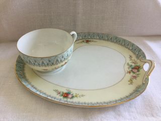 Vintage Noritake Handpainted Luncheon/snack Plate With Cup