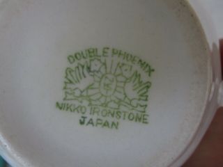 Nikko Double Phoenix Blue Japan Ironstone coffee Tea Cup & Saucer MING TREE 3
