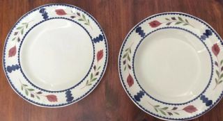 Adams China Lancaster Pattern Salad Plates,  Ironstone England,  8 1/4” Set Of Two