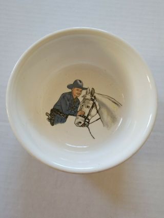 Hopalong Cassidy Vintage Bowl With Picture Of Hoppy And Topper