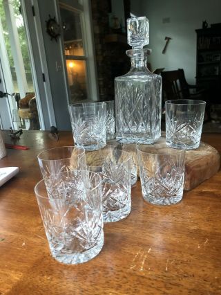 Noble Excellence Crystal Decanter Carafe With Glasses