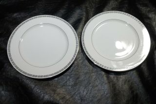 Crown Empire Bone White China - 2 Dinner Plates