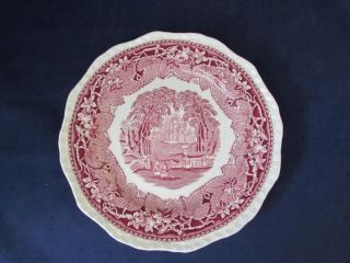 Masons England Pink Vista 9 " Luncheon Plate (loc - 77f)