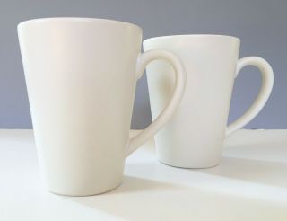 Set Of 2 Cream Matte Glazed Ceramic Latte Mugs By Nigella Lawson Living Kitchen