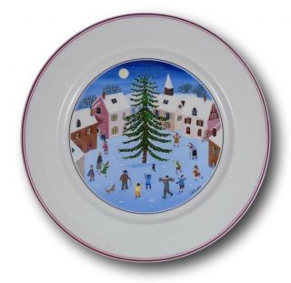 Vintage Villeroy & Boch Naif Christmas Salad Plate 8 - 1/4 " (209 Mm)