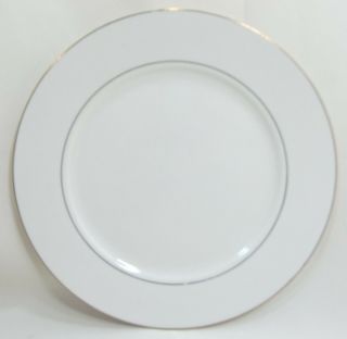 Gibson Serving Platter Chop Plate Classic Gold White With Gold Band & Trim
