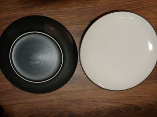 Set Of 2 Noritake Colorwave Graphite 8034 Dinner Plates 10 5/8 "