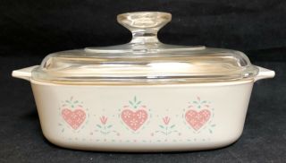 Corning Forever Yours 1 Quart Covered Square Casserole Dish A - 1 - B