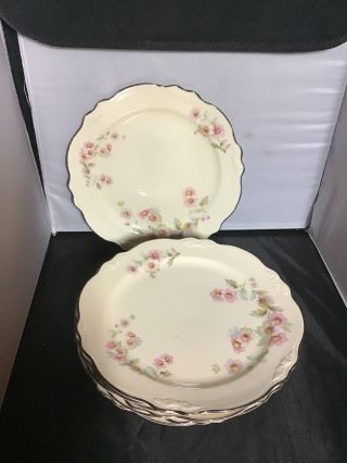 Homer Laughlin Virginia Rose Jj59 Luncheon Plates 8 Available No Chips Or Cracks