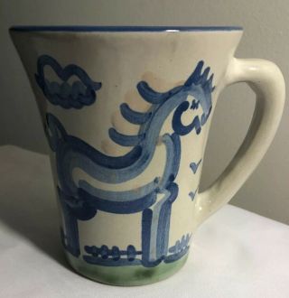 Mary Alice M A Hadley Pottery Horse Pony Large Coffee Tea Mug 5 " X 4 " The End