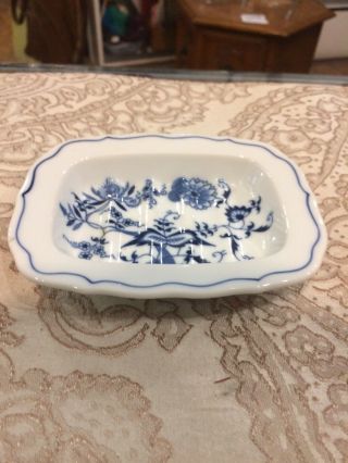 Vintage Blue Danube Blue Onion Soap Dish Blue And White Size 5 1/4”