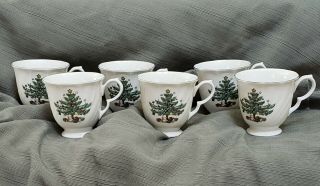 Nikko - Happy Holidays - Christmas Coffee / Tea Cups - Set Of 6 (no Saucers)