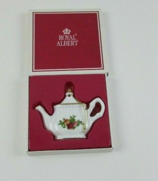 Royal Albert Old Country Roses Teapot Ornament Royal Doulton 1998 (w - 1)