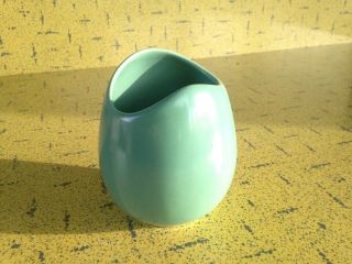 Herta Gerz B.  C.  Ceramics Vintage 1950s Organic Mcm Small Vase Celadon Green Euc