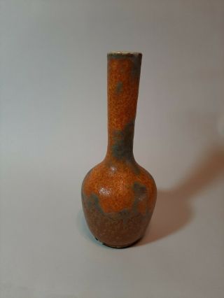 Old Mid Century Modern Mcm Royal Haeger Orange Peel Earth Wrap Vase Art Pottery