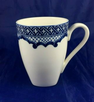 Ralph Lauren Mandarin Square Blue & White Coffee Mug Rare Hard To Find