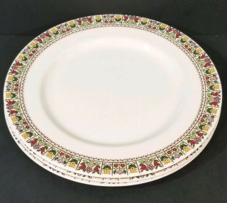 Set Of 3 Royal Doulton Fine Oven China Fireglow Tc1080 9 " Luncheon Plates
