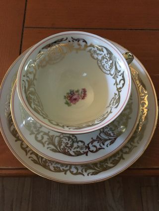 Vintage Seltmann Weiden China (bavaria) Tea Cup,  Saucer,  And Dessert Plate.