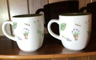 Set Of 2 Pfaltzgraff Perennials Flower Garden Coffee Mugs 12 Oz. 3