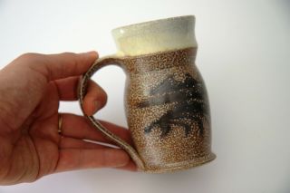 Small Handmade Artisan Mug Cup Coffee Tea Pottery Japanese Rustic Earthtones