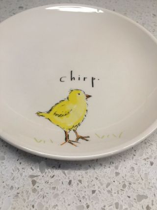 Two Adorable Rae Dunn Easter/spring Chick Chirp Plates. 2