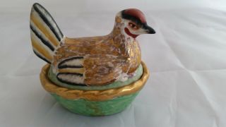 Small Hen On A Nest.  Unknown Maker.  A