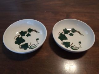 Two 9 " Round Vegetable Bowls,  Poppytrail,  California Ivy,  By Metlox