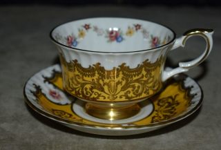 Paragon Teacup & Saucer - Trenton Yellow/gold Gilt Teacup & Saucer