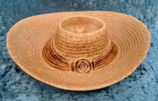 Treasure Craft/pottery Craft Usa Stoneware Sombrero 13 " Chip & Dip Bowl