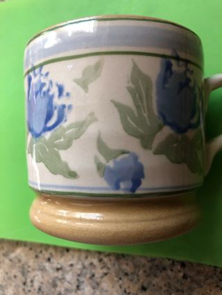 Nicholas Mosse Pottery 2.  75 " Mug Blue Tulip Flower