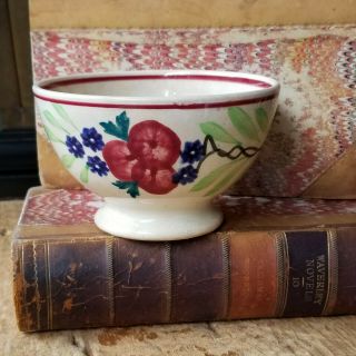 Vtg Antique Societe Ceramique Maestricht 1920s Dutch Holland Floral Footed Bowl
