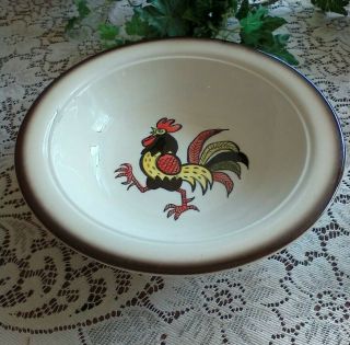 Metlox Poppytrail Red Rooster 10 " Round Vegetable Bowl