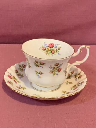 Royal Albert Winsome Pink Roses Cup And Saucer.  T