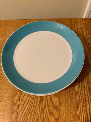 Set Of Re 4 Stoneware Dinner Plates 10 3/4”