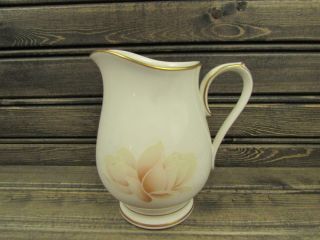 Devotion By Noritake Creamer Taupe Roses White Leaves Gold Trim B280