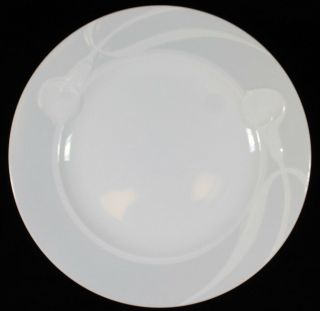 Set Of 2 Mikasa Fine China Ldb03 Classic Flair Gray Dinner Plate 10 3/4 "