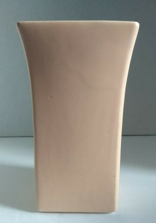 Vintage Mccoy Pottery Ceramic Flower Vase Floral Peach Pink Glaze Flared Top