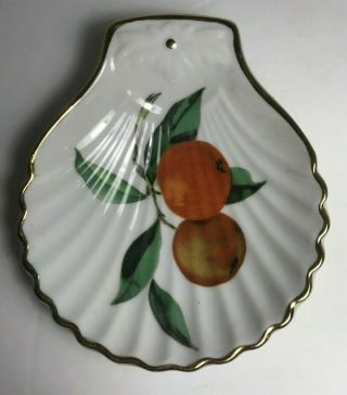 Royal Worcester “evesham” Shell Shaped Spoon Rest/ Small Dish Shape 52 Size 3