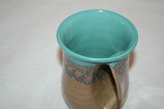 Clay in Motion Neher Pottery Hand Warmer Mug Coffee Cup Island Oasis Right Hand 2