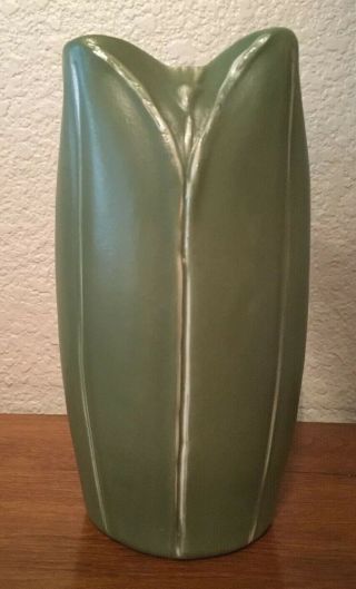 Vintage Mma - Bma Art Pottery Green Vase Made In Italy 7.  75” Metropolitan Museum