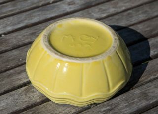Yellow McCoy Pottery Bowl Planter Mid Century Vintage 3