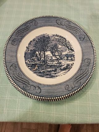 Currier & And Ives 3 Dinner Plates