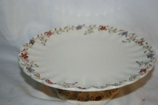 Vintage Spode Wicker Dale Footed Cake Plate Serving Dish Copeland