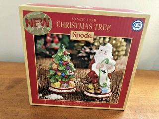 Spode “christmas Tree” Santa & Tree Salt & Pepper Shakers