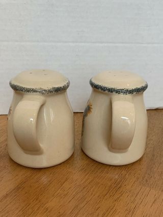Home and Garden Party Sunflower Salt and Pepper Shakers with Handle Stoneware 2