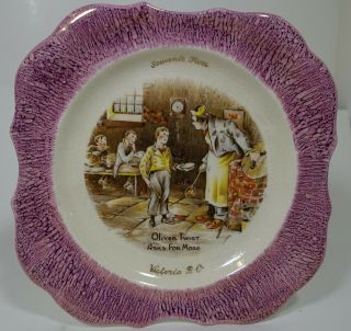 Zz110 Sandland Ware Plate 6 " Dickens,  Oliver Twist Hanley England Vintage