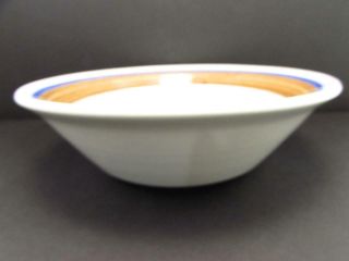 Bandero by Metlox Poppytrail Vegetable Bowl Brown And Blue Bands Stoneware L115 2